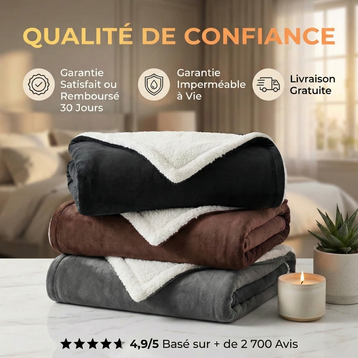 Plaid Waterproof Confort Intime