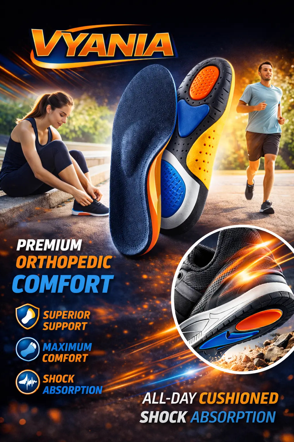 Unisex Orthopedic Insoles for Pain Relief Vyania